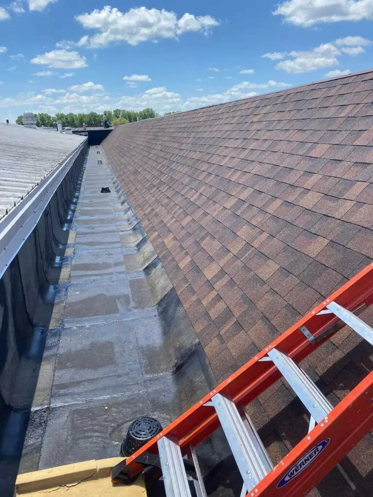 leaking roof repaired with mod bit shingles in effingham