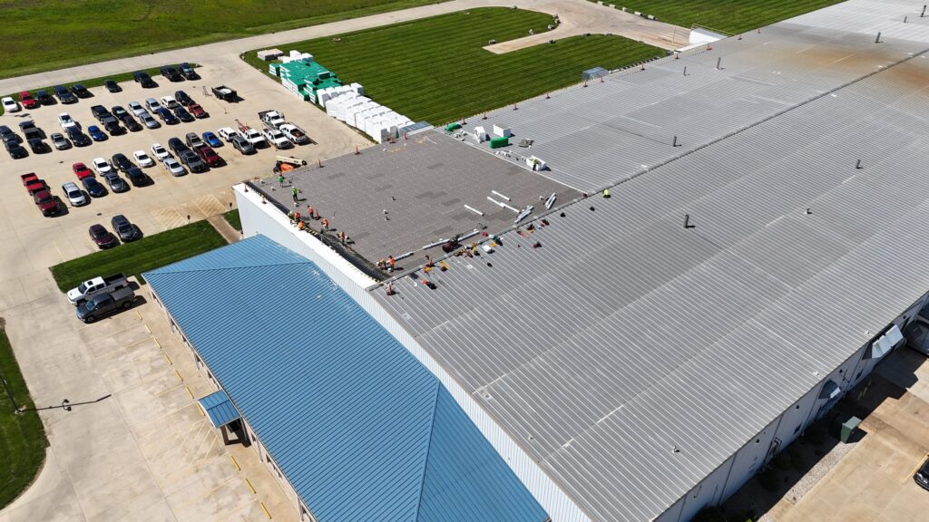 Over 1,000 Sq Ft Flute Fill Roof Installation in Effingham, IL 63 1000 Sq Ft Flute Fill Roof Installation in Effingham IL15