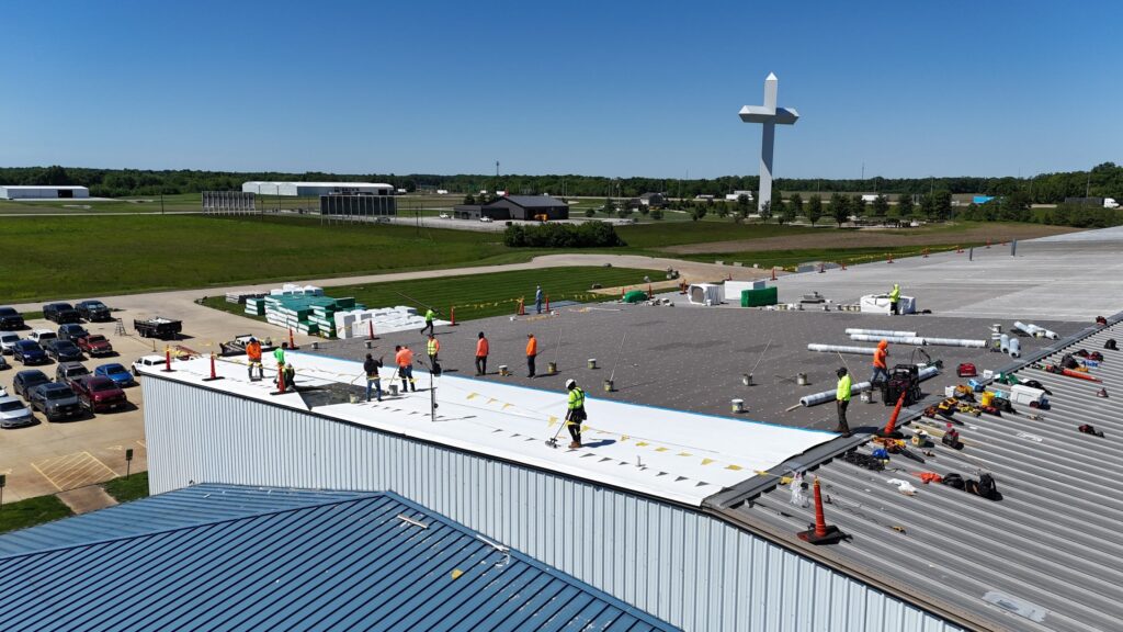 Over 1,000 Sq Ft Flute Fill Roof Installation in Effingham, IL 67 1000 Sq Ft Flute Fill Roof Installation in Effingham IL17