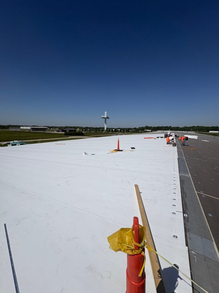 Over 1,000 Sq Ft Flute Fill Roof Installation in Effingham, IL 64 1000 Sq Ft Flute Fill Roof Installation in Effingham IL29