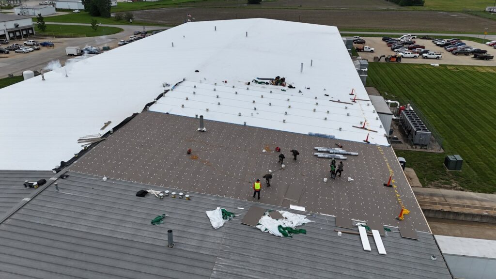 Over 1,000 Sq Ft Flute Fill Roof Installation in Effingham, IL 36 1000 Sq Ft Flute Fill Roof Installation in Effingham IL56
