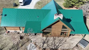 Standing seam metal roof on a home