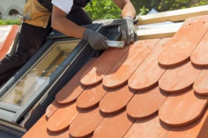 broken roof tiles