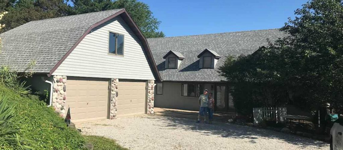 Leaking Roof Repaired with Owens Corning shingles in Fayette County, IL